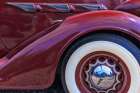 USA, Washington State, Seabeck. Close-up of classic De Soto car. Art Print